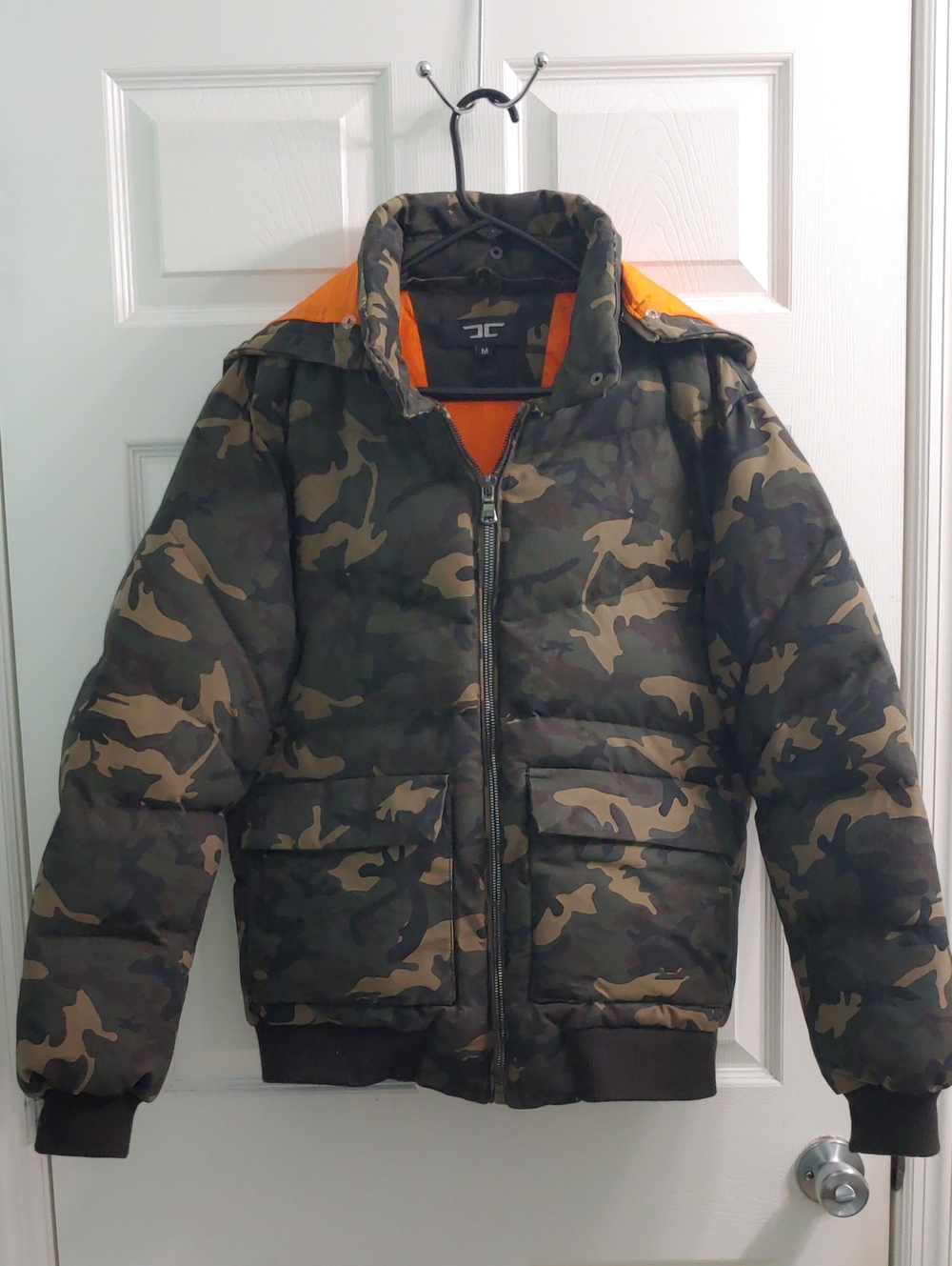 Jordan Craig Camo Puffer Jacket Men's Detachable Hood Coat Size M